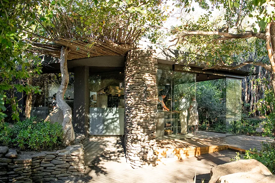 Singita Boulders Lodge - Dining & Wine Cellar