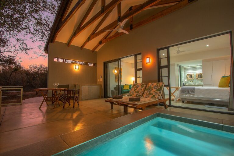 Interior at Kruger's Keep, a couples cottage in Marloth Park, South Africa