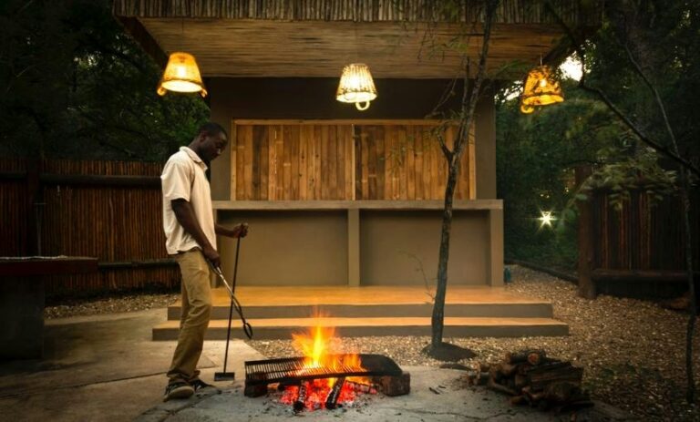 Maqueda Lodge outdoor deck overlooking the bush, Marloth Park